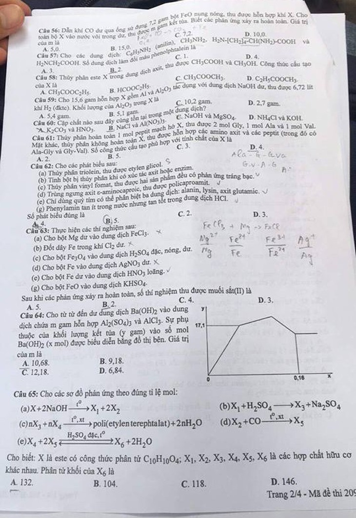 Xem đề hóa THPT quốc gia: nhiều câu lạ, phân hóa cao - Ảnh 2.