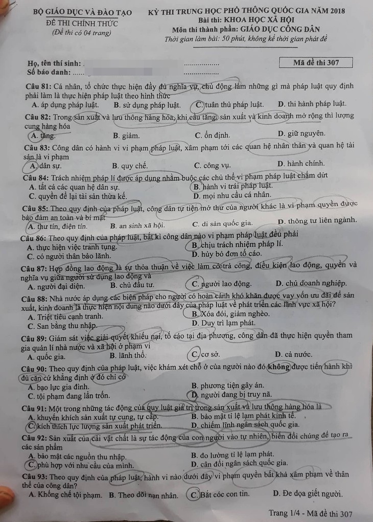 Đề giáo dục công dân hỏi về vi phạm trong bầu cử hội đồng nhân dân - Ảnh 2.