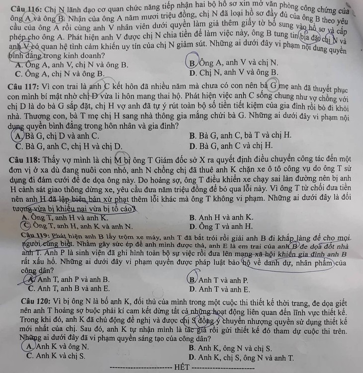 Đề giáo dục công dân hỏi về vi phạm trong bầu cử hội đồng nhân dân - Ảnh 5.