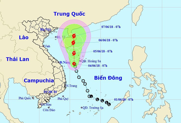 Áp thấp tiếp tục di chuyển hướng bắc, giật cấp 8 - Ảnh 1.