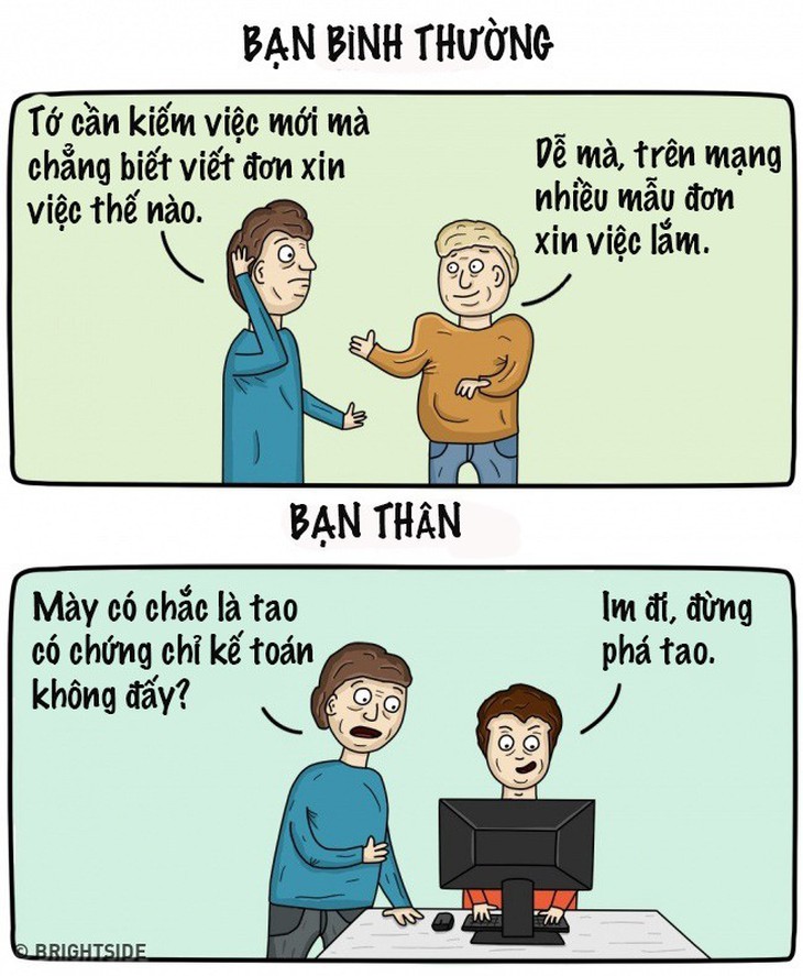 Bạn bình thường và bạn thân khác nhau thế nào? - Ảnh 1.