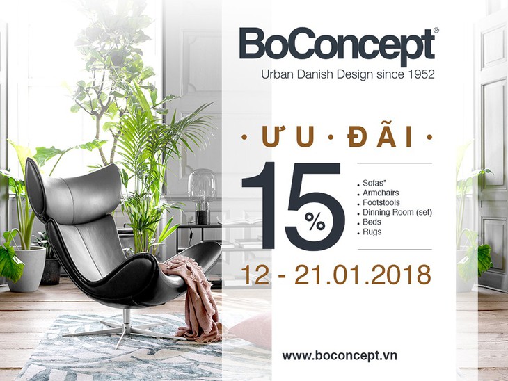 Nội thất BoConcept ưu đãi hấp dẫn nhân dịp năm mới 2018 - Ảnh 1.