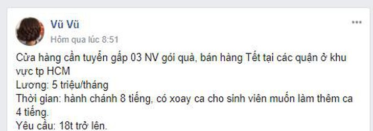 Sinh viên làm thêm kiếm chục triệu trước khi nghỉ Tết - Ảnh 6.