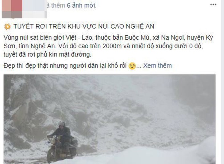 Không có chuyện ‘tuyết rơi trắng đường’ ở Nghệ An - Ảnh 1. Không có chuyện ‘tuyết rơi trắng đường’ ở Nghệ An - Ảnh 1.