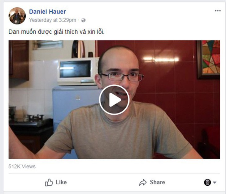 Sẽ xử phạt hành vi xúc phạm của Daniel Hauer - Ảnh 1. Sẽ xử phạt hành vi xúc phạm của Daniel Hauer - Ảnh 1.