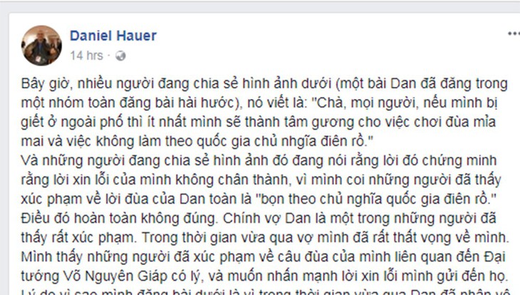 Bộ Thông tin truyền thông mời Daniel Hauer lên làm việc - Ảnh 3.