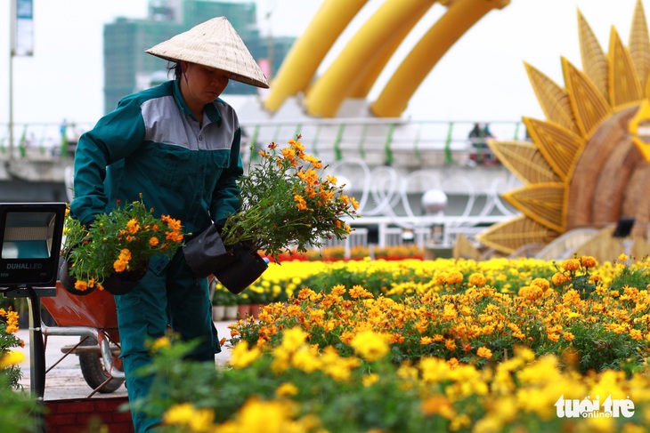 Nam nhân viên cũng tạo dáng chụp ảnh phố hoa  - Ảnh 3.