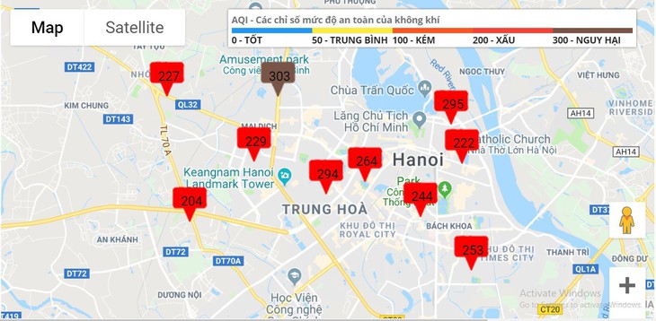 Ô nhiễm không khí ở Hà Nội từ xấu đến nguy hại - Ảnh 1.