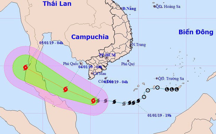 Bão số 1 mạnh thêm, Nam Bộ đối mặt dông, lốc xoáy