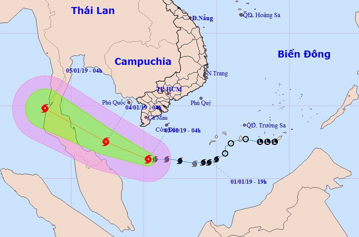 Bão số 1 mạnh thêm, Nam Bộ đối mặt dông, lốc xoáy - Ảnh 1.