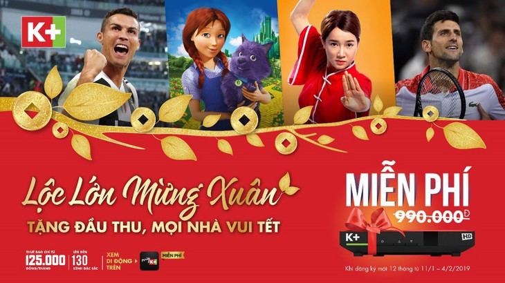 K+ tặng miễn phí đầu thu dịp Tết Kỷ Hợi 2019 - Ảnh 1.