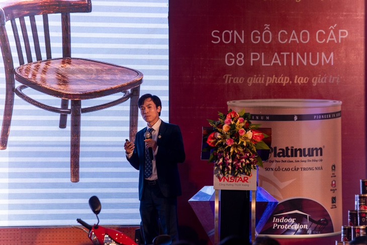 Lễ ra mắt Sơn gỗ G8 Platinum và Sơn kim loại iNDU tại Quảng Bình - Ảnh 3. Lễ ra mắt Sơn gỗ G8 Platinum và Sơn kim loại iNDU tại Quảng Bình - Ảnh 3.