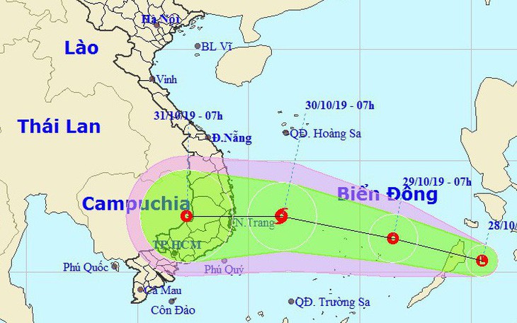 Áp thấp xuất hiện gần Biển Đông, khả năng thành bão ngày 30-10