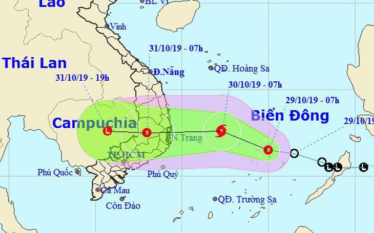 Áp thấp cách Song Tử Tây 140km, miền Trung, Tây Nguyên mưa rất lớn