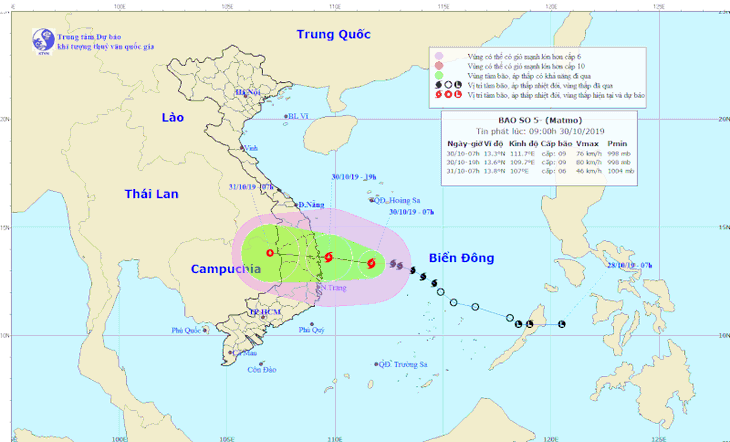 Bão số 5 mạnh cấp 9 giật cấp 11-12, còn hơn 500 tàu thuyền trong vùng nguy hiểm - Ảnh 2.