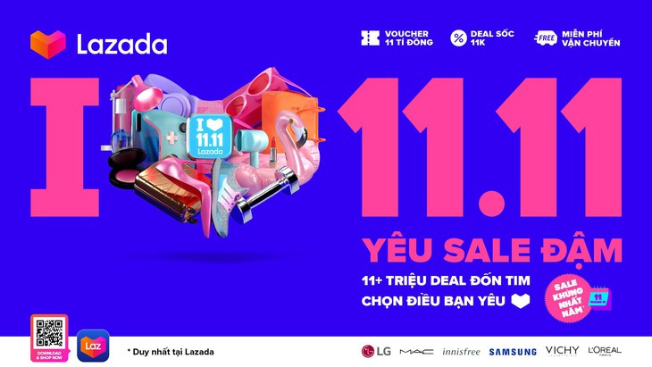 Lễ hội mua sắm 11.11 của Lazada: nhiều điểm mới đáng chú ý - Ảnh 1. Lễ hội mua sắm 11.11 của Lazada: nhiều điểm mới đáng chú ý - Ảnh 1.