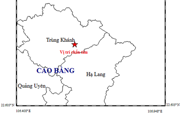 Cao Bằng: Trong buổi sáng hứng 2 trận động đất ở cùng một điểm