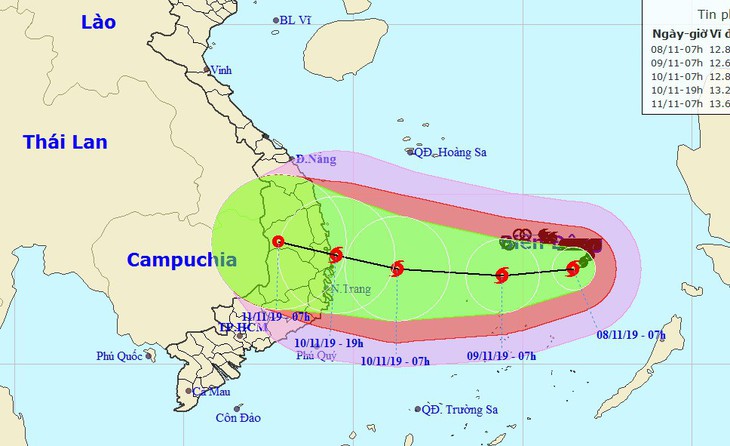 Bão số 6 đang mạnh lên, tăng tốc về hướng Quảng Ngãi - Khánh Hòa - Ảnh 1.