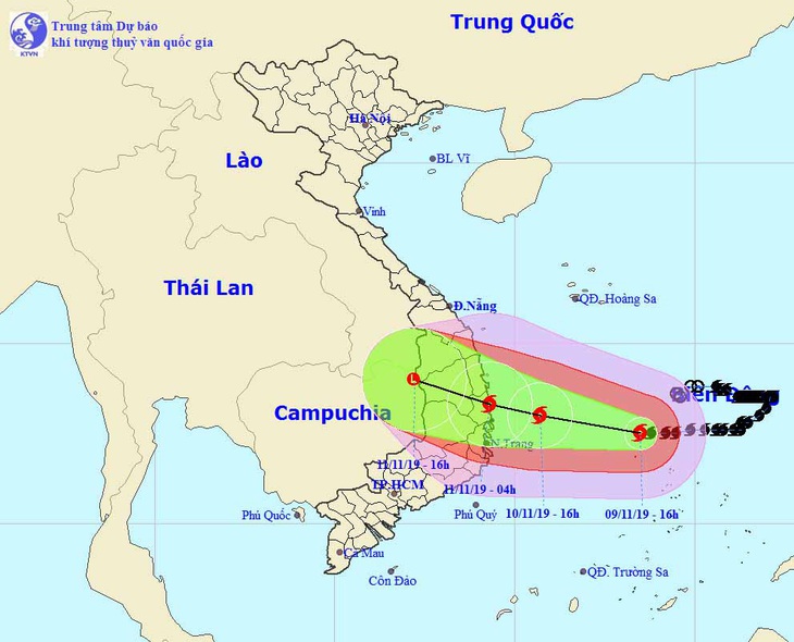 Bão số 6 chỉ còn cách Quảng Ngãi, Khánh Hòa 450km - Ảnh 1.