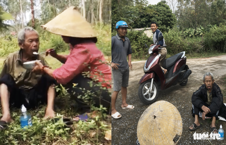 Hai mẹ con mang cơm nước tìm người thân cho cụ ông đi lạc trên núi - Ảnh 2.