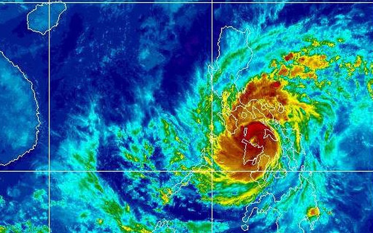 Bão Phanfone đang mạnh lên, giật cấp 14