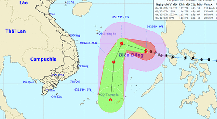 Bão số 7 có dấu hiệu suy yếu - Ảnh 1.