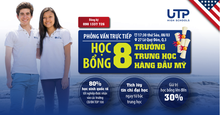 Học bổng lên đến 30% từ 8 trường trung học Mỹ - Ảnh 1.