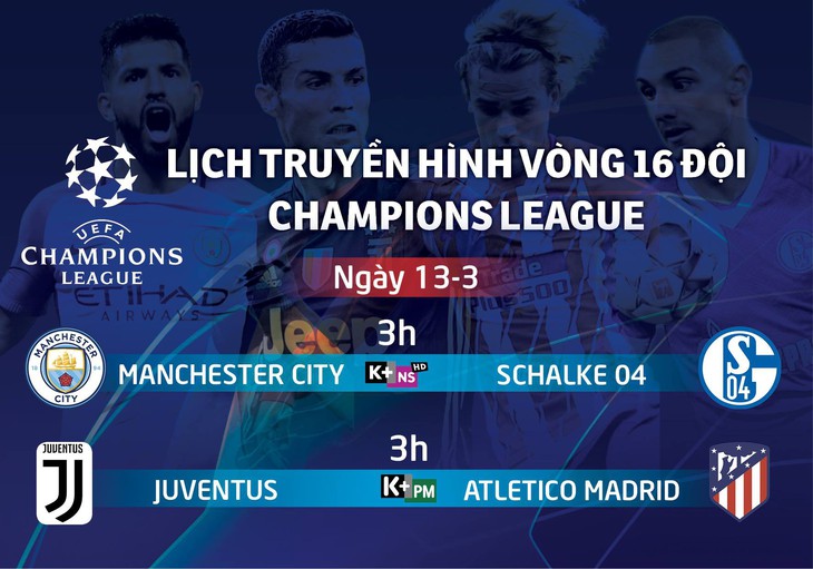 Lịch trực tiếp Champions League 13-3: Trận đấu sống còn của Ronaldo và Juventus - Ảnh 1. Lịch trực tiếp Champions League 13-3: Trận đấu sống còn của Ronaldo và Juventus - Ảnh 1.