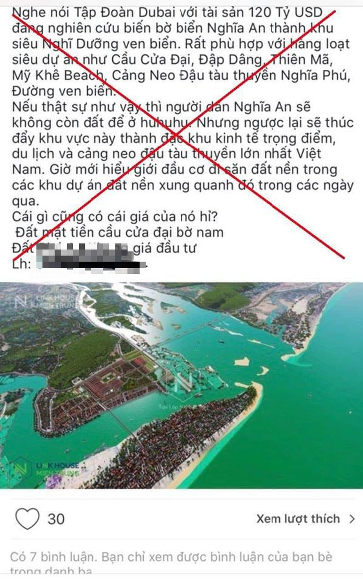 Xử lý người tung tin giả siêu dự án TP Quảng Ngãi trên mạng - Ảnh 1. Xử lý người tung tin giả siêu dự án TP Quảng Ngãi trên mạng - Ảnh 1.