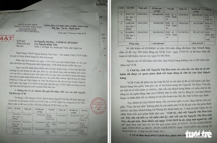 Khách nói mất 1,5 tỉ, ngân hàng khẳng định do khách rút - Ảnh 2.