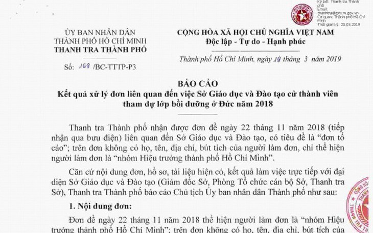 Vợ giám đốc sở được cử bồi dưỡng ở nước ngoài trái quy định