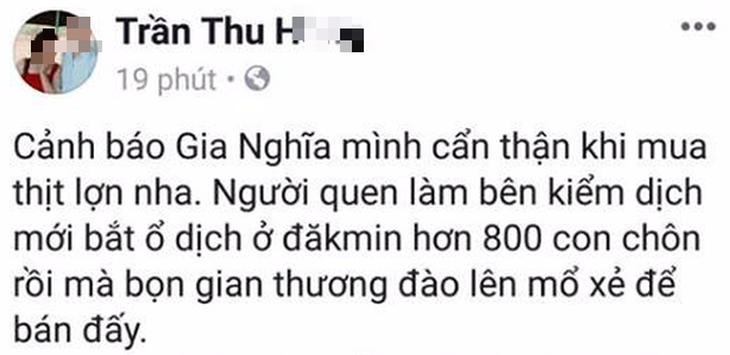 Phạt người tung tin dịch tả heo ở Đắk Nông 10 triệu - Ảnh 1. Phạt người tung tin dịch tả heo ở Đắk Nông 10 triệu - Ảnh 1.