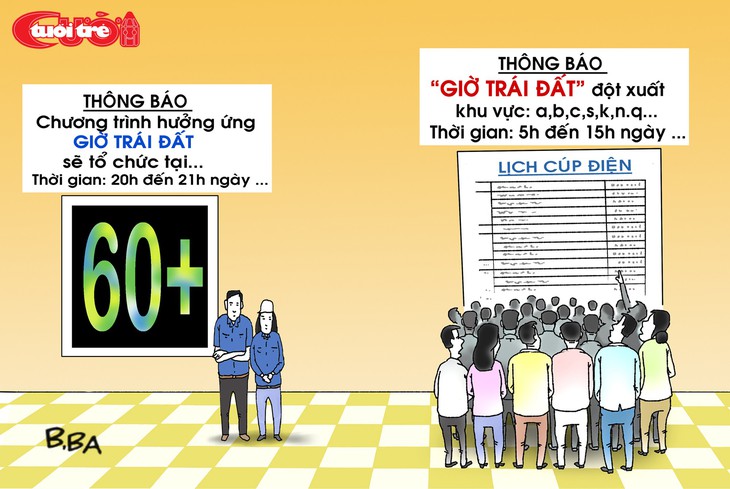 Biếm họa Giờ trái đất - Ảnh 2.