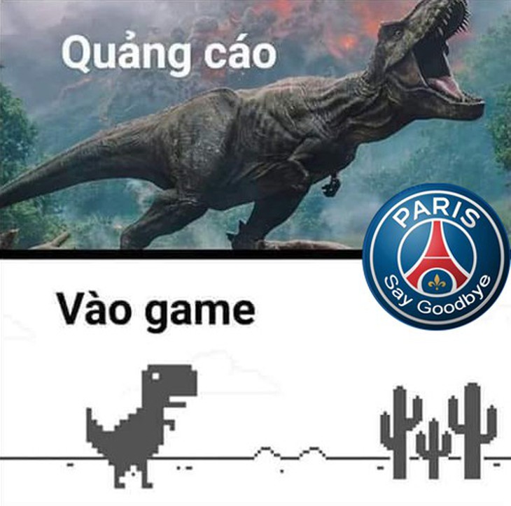 Dân mạng chế logo PSG thành Paris... Say Goodbye sau trận thua M.U - Ảnh 1.