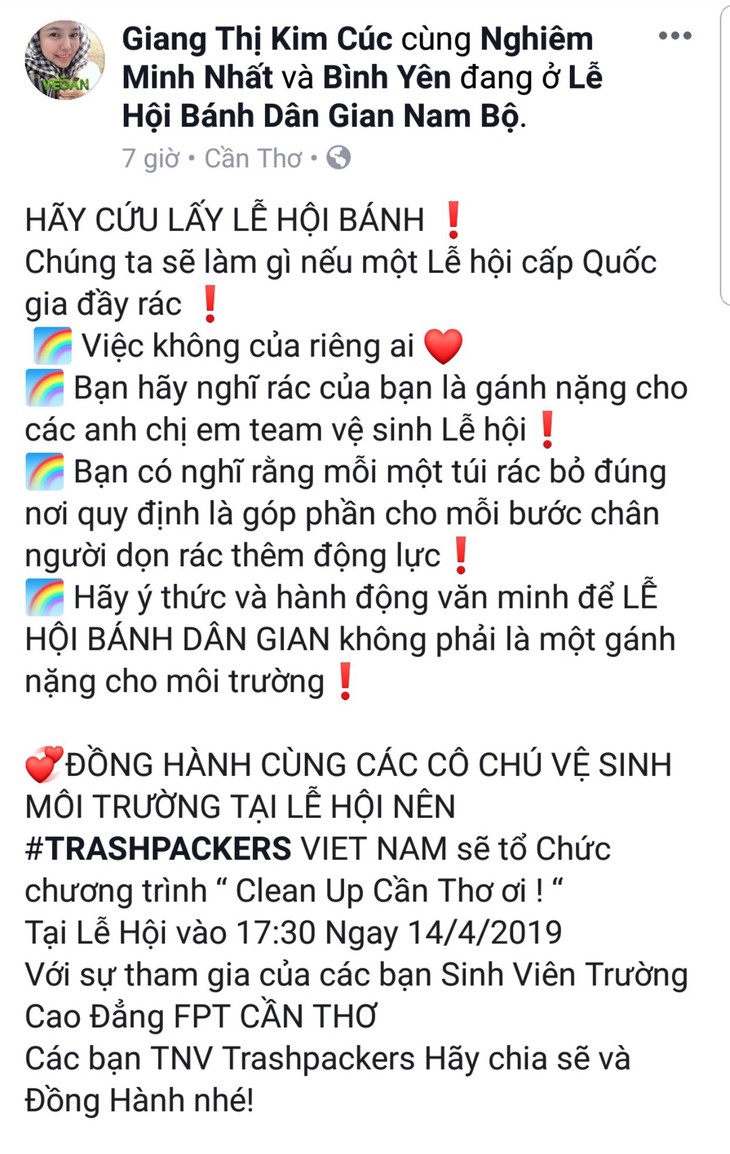 Từ TP.HCM đến lễ hội ở Cần Thơ để... dọn rác - Ảnh 2.