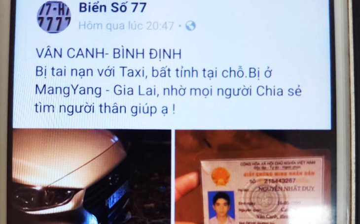 Giả vờ tai nạn giao thông chụp ảnh đăng facebook câu like