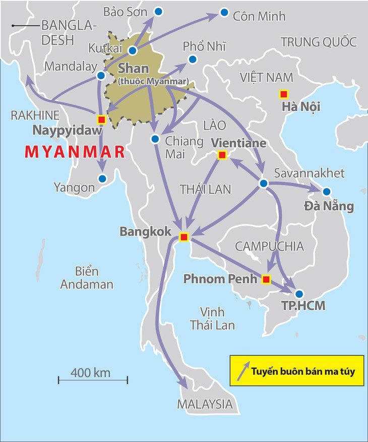 Ma túy đá từ Tam giác vàng - Kỳ cuối: Việt Nam trong cơn lốc ma túy đá ở Đông Nam Á - Ảnh 4.