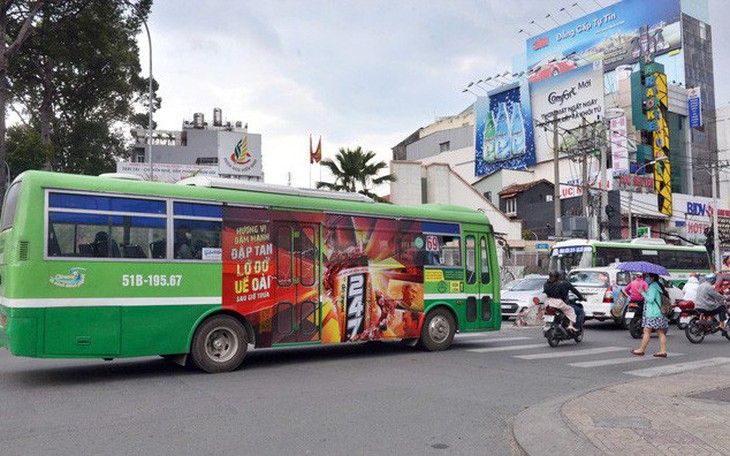 TP.HCM đấu giá cho thuê quảng cáo trên xe buýt sau 4 lần... thất bại