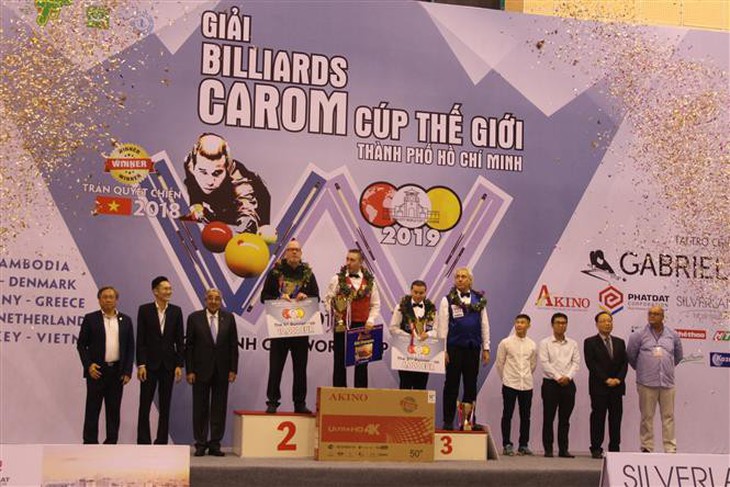 Các cơ thủ người Bỉ gom cúp Billiards carom thế giới TP.HCM 2019 - Ảnh 1.