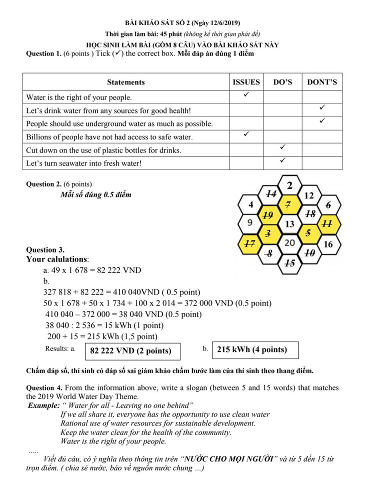 TP.HCM công bố đề thi, đáp án vào lớp 6 Trường chuyên Trần Đại Nghĩa - Ảnh 2.