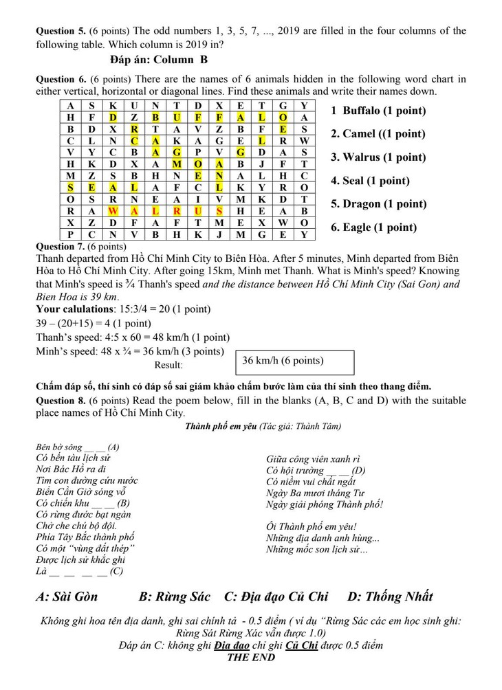 TP.HCM công bố đề thi, đáp án vào lớp 6 Trường chuyên Trần Đại Nghĩa - Ảnh 3.