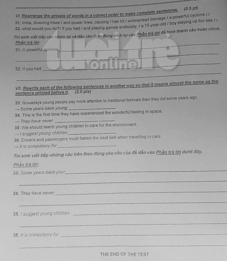 Đề thi tiếng Anh lớp 10 TP.HCM sai, thí sinh được tặng nửa điểm? - Ảnh 6.