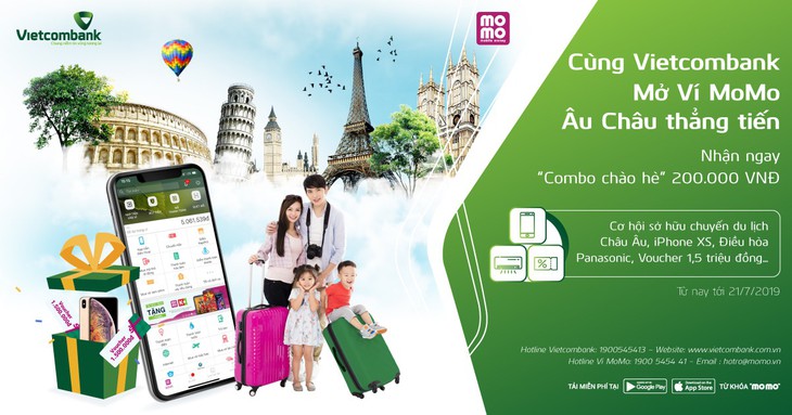 Cùng Vietcombank mở Ví MoMo - Âu Châu thẳng tiến - Ảnh 1.