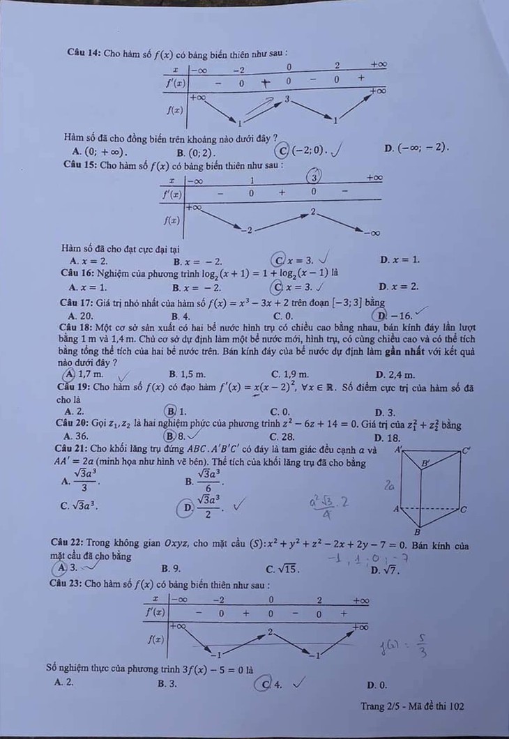 Mời bạn đọc xem đề toán THPT quốc gia 2019 - Ảnh 3.