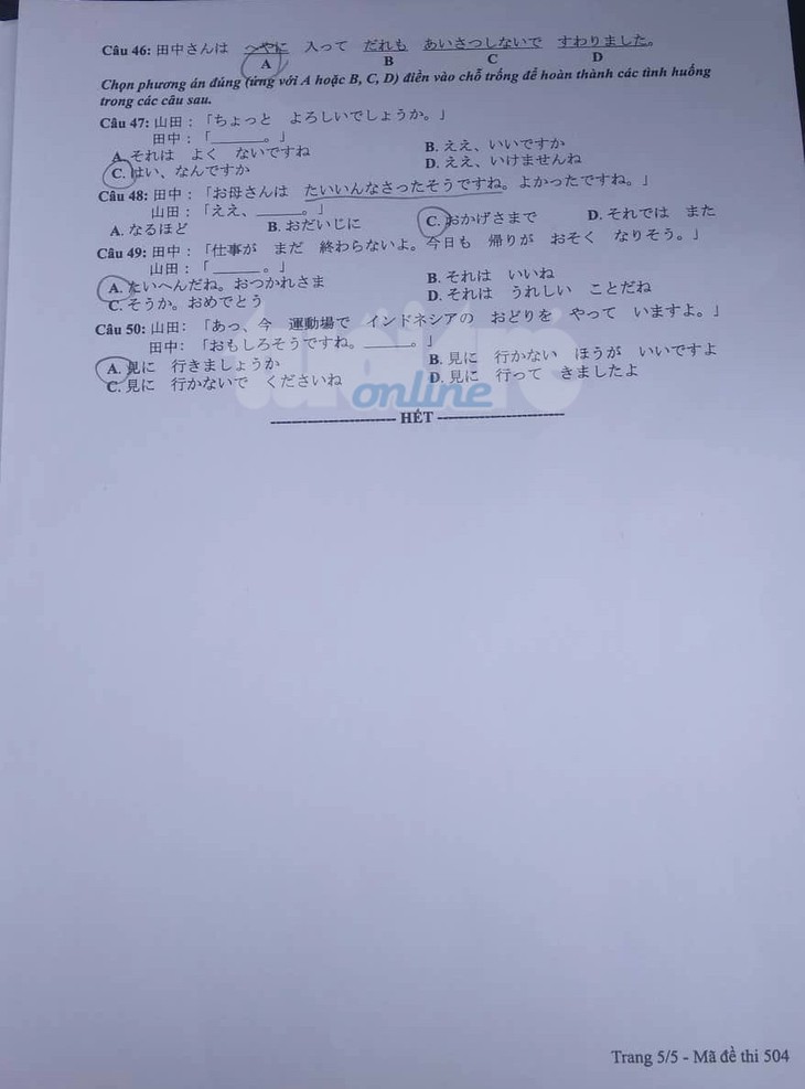Mời bạn đọc xem đề tiếng Anh, tiếng Nhật THPT quốc gia 2019 - Ảnh 11.
