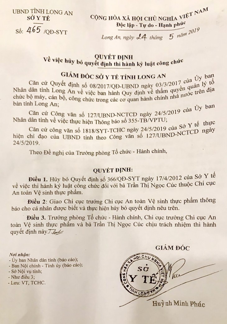 Kiện vì bị hủy quyết định kỷ luật từ... 7 năm trước - Ảnh 3.