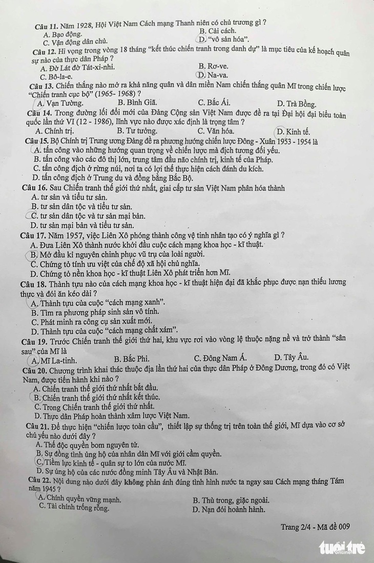 Gợi ý bài giải môn sử thi lớp 10 tại Hà Nội - Ảnh 4.