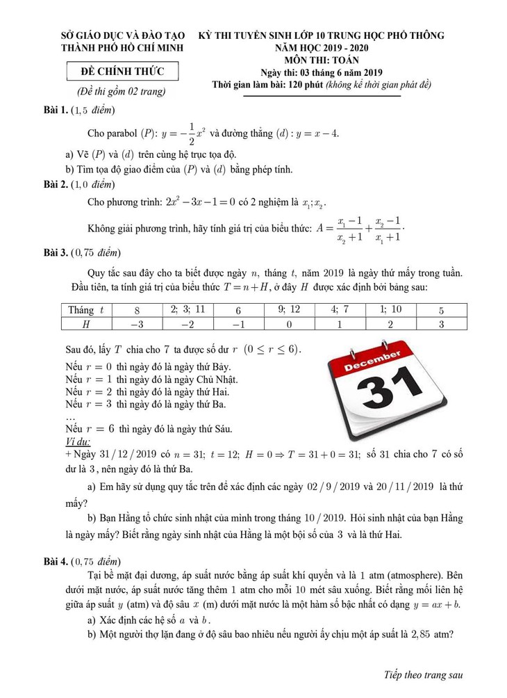 TP.HCM công bố đáp án các môn thi tuyển sinh lớp 10 - Ảnh 4.