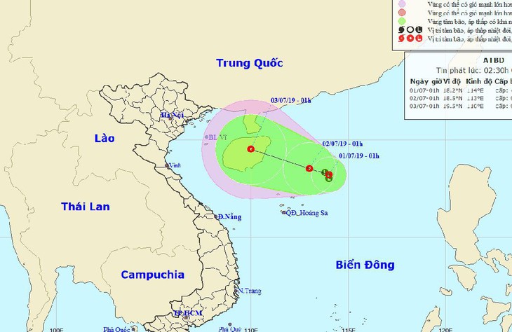 Vùng áp thấp mạnh lên, khả năng ảnh hưởng trực tiếp miền Bắc, miền Trung - Ảnh 1.