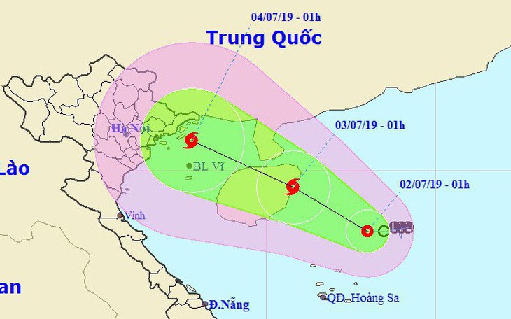 Mây, mưa đang cuồn cuộn tiến về miền Bắc và khu vực cháy rừng Hà Tĩnh